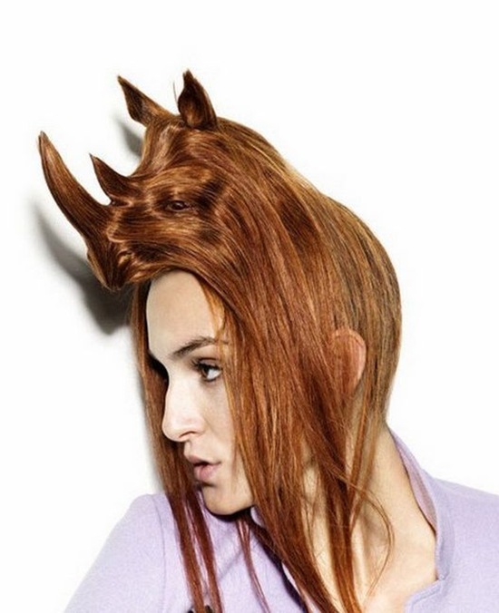 rambut model kepala badak